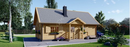 Бревенчатый дом ЭММА (44+44 мм + утеплитель), 70 м²