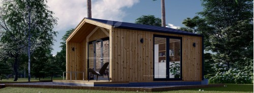 Garden Log Cabin PIA (34 mm + Cladding), 5x4 m (16'x13'), 20 m²