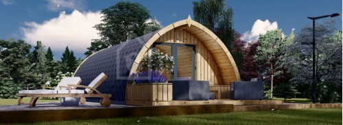 Glamping / Camping Pod BRETA with a Twin Bedroom (44 mm), 4x8 m (13'x26'), 32 m²