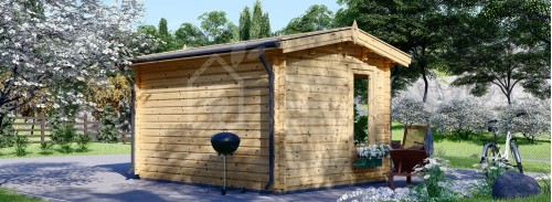Садовый офисный навес POOLHOUSE (34+34 мм + утеплитель), 4x3 м (13#039;x10#039;), 12 м²