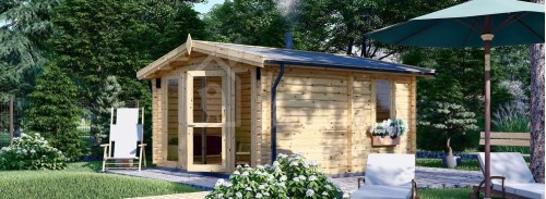 Открытая сауна ELDA (44 мм), 4х4 м, 16 м² (3 комнаты)