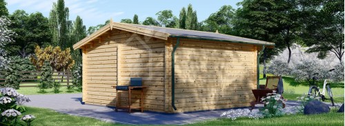 Log Cabin DREUX (80 mm), 5x4 m (16'x13'), 20 m²