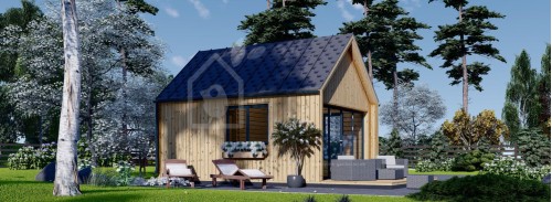 Бревенчатый домик САЛЛИ (34 мм + обшивка + утеплитель), 20 м²