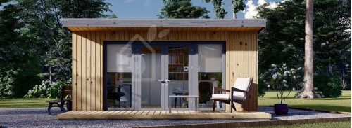 Garden Cabin EVELIN (Insulated, 34 mm + Cladding), 5x4 m, 20 m²