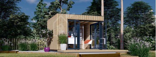 Garden Office Pod PREMIUM (34 мм + облицовка), 3x3 м (10#039; x 10#039;), 9 м²