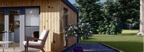 Garden Cabin EVELIN (Insulated, 34 mm + Cladding), 5x4 m, 20 m²