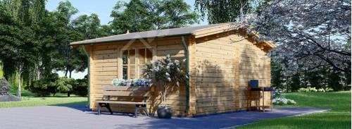 Log Cabin DREUX (80 mm), 5x4 m (16'x13'), 20 m²