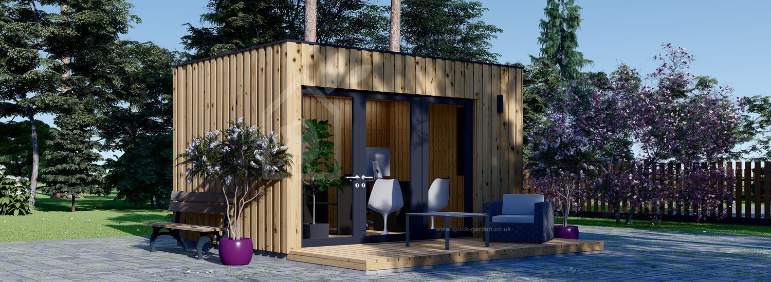 Garden Office PREMIUM (SIP Paneller), 4.1x2.4 m (14'x8'), 10 m²