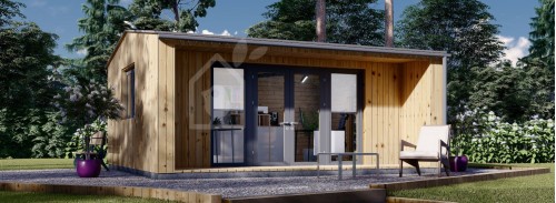 Garden Office TINA (Insulated, 34 + Cladding), 5.5x5 m (18'x16'), 22 m²