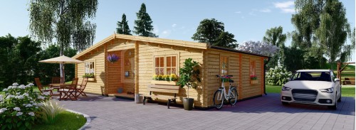 Log Cabin House FILL (44 mm), 60 m²