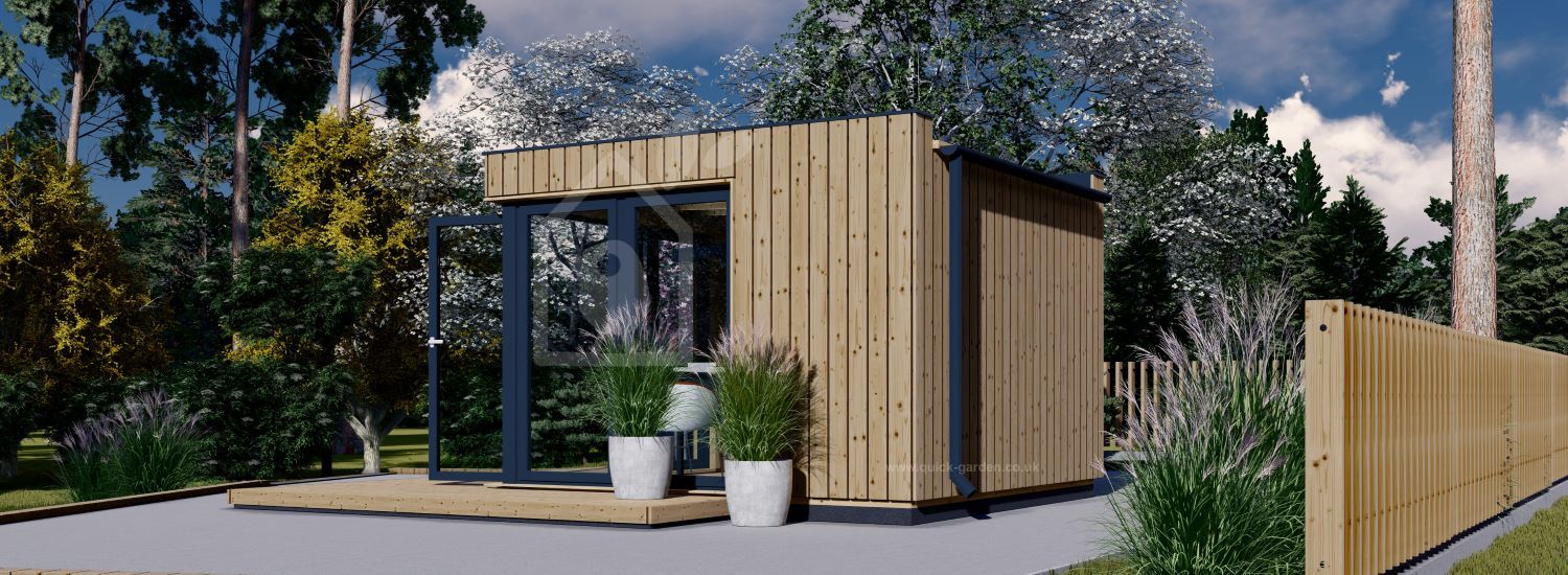 Garden Office Pod PREMIUM (34 мм + облицовка), 3x3 м (10#039; x 10#039;), 9 м²
