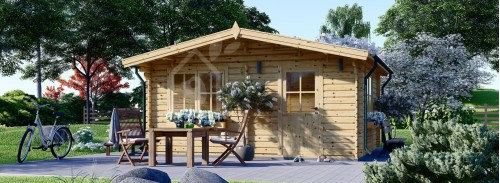 Log Cabin DREUX (80 mm), 5x4 m (16'x13'), 20 m²
