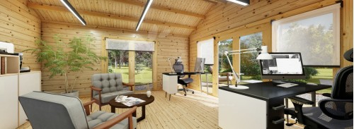 Garden Cabin TONIA (34 mm + Cladding), 5x5 m, 25 m²