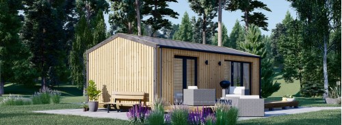 Granny Annexe DIANA Modern M (Insulated, 34 mm + Cladding), 7.5x4.2 m (25'x14'), 26 m²