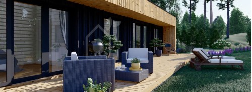 Пристройка Granny KAYA 3 (Утепленная PLUS, 44 мм + обшивка), 70 м²