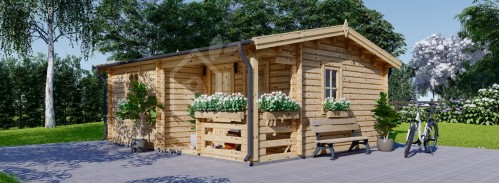 Садовый сруб НАНТ (44+44 мм + утеплитель), 6x4,7 м (20#039;x15#039;), 24 м² + терраса 3,5 м²
