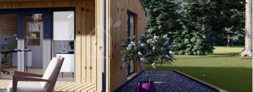 Garden Office TINA (Insulated, 34 + Cladding), 5.5x5 m (18'x16'), 22 m²