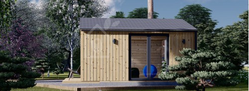 Garden Log Cabin PIA (34 mm + Cladding), 5x4 m (16'x13'), 20 m²
