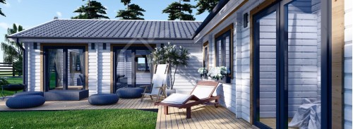 Log Cabin House PAULA (Insulated PLUS, 44 + 44 mm), 129 m²