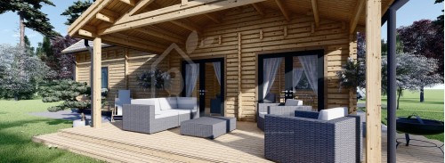 Бревенчатый Дом ВЕРА (80 мм), 132 м² + терраса 13,5 м²