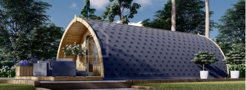 Glamping / Camping Pod BRETA with a Twin Bedroom (44 mm), 4x8 m (13'x26'), 32 m²