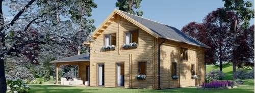 Log Cabin House DARLA (44+44 mm), 180 m²
