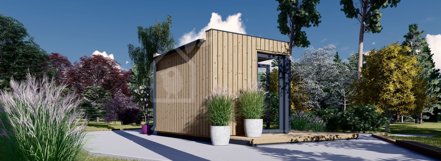 Garden Office Pod PREMIUM L (изолированный, 34 мм + облицовка), 3x2 м (10#039; x 6#039;6quot;), 6 м²