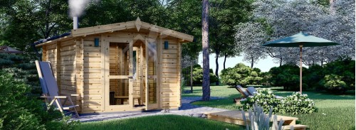Уличная сауна ELDA (44 мм), 3х4 м, 12 м²