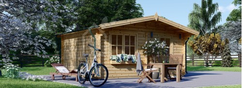 Log Cabin DREUX (80 mm), 5x4 m (16'x13'), 20 m²
