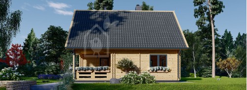 Бревенчатый Дом ДОРИС (44+44 мм), 80 м²