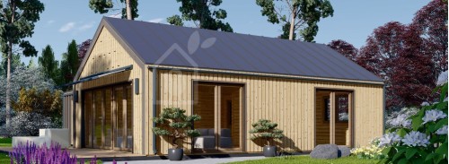 Бревенчатый Дом VALERI (44 мм + обшивка), 80 м²