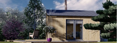 Garden Cabin TONIA (34 mm + Cladding), 5x5 m, 25 m²