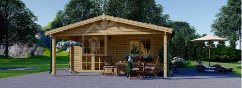 Бревенчатый домик CAMILA (80 мм), 6x6 м (20#039;x20#039;), 36 м²