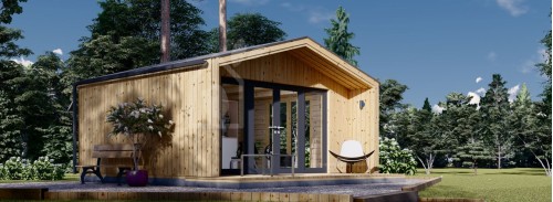 Garden Log Cabin PIA (34 mm + Cladding), 5x4 m (16'x13'), 20 m²