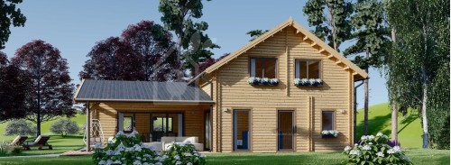 Log Cabin House DARLA (44+44 mm), 180 m²