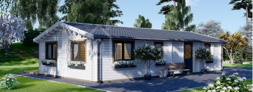 Бревенчатый Дом АГНЕС (44+44 мм + Утеплитель), 75 м²