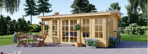 Garden Room Cabin DEVON (44+44 мм + утеплитель), 6x4 м (20#039;x13#039;), 24 м²
