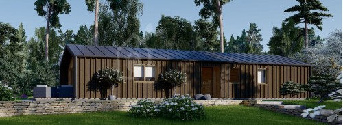 Бревенчатый Дом РОБЕРТА (44 мм + обшивка), 96 м²