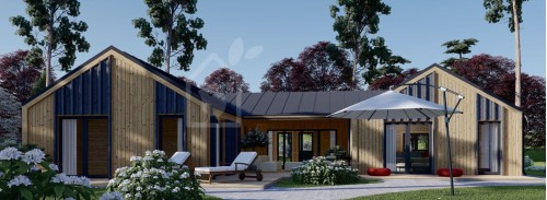 Бревенчатый Дом СКАРЛЕТ (44 мм + обшивка), 139 м²