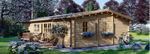 Бревенчатый Дом УЗЭС (44+44 мм + Утеплитель), 70 м²