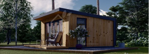 Garden Cabin EVELIN (Insulated, 34 mm + Cladding), 5x4 m, 20 m²