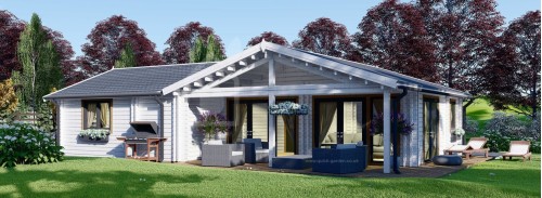 Бревенчатый Дом ADELE (44+44 мм), 68 м²
