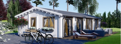 Бревенчатый домик АГНЕС (44+44 мм), 75 м²
