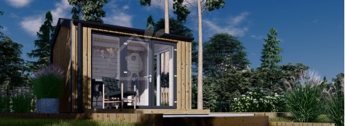 Garden Office Pod EMMY (34 мм + облицовка), 3x3 м (10#039; x 10#039;), 9 м²