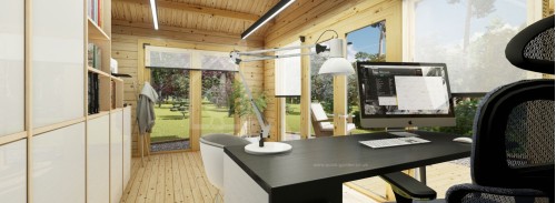 Garden Cabin TONIA (34 mm + Cladding), 5x3 m, 15 m²