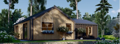 Бревенчатый Дом VALERI (44 мм + обшивка), 80 м²
