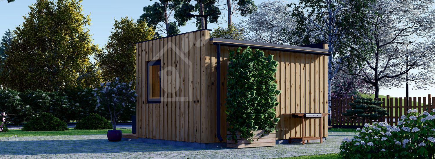 Garden Office PREMIUM (SIP Paneller), 4.1x2.4 m (14'x8'), 10 m²