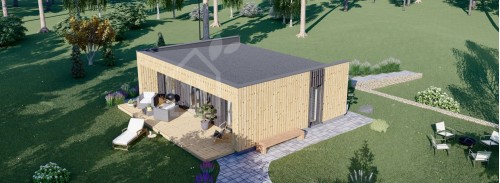 Büyükanne Ek Binası KAYA 1 (Yalıtımlı, 44 mm + Kaplama), 48 m²