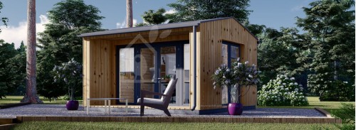 Садовый кабинет TINA (44 мм + облицовка), 4x4 м (13#039;x13#039;), 12 м²