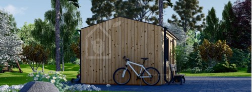 Single Wooden Garage SILVIA (34 mm + Cladding), 3.4x5.4 m (11'x18'), 20 m²